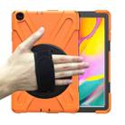 For Samsung Galaxy Tab A 10.1 (2019) T515 / T510 Shockproof Colorful Silicone + PC Protective Case with Holder & Shoulder Strap & Hand Strap(Orange) - 1