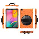 For Samsung Galaxy Tab A 10.1 (2019) T515 / T510 Shockproof Colorful Silicone + PC Protective Case with Holder & Shoulder Strap & Hand Strap(Orange) - 2