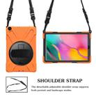 For Samsung Galaxy Tab A 10.1 (2019) T515 / T510 Shockproof Colorful Silicone + PC Protective Case with Holder & Shoulder Strap & Hand Strap(Orange) - 6