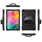 For Samsung Galaxy Tab A 10.1 (2019) T515 / T510 Shockproof Colorful Silicone + PC Protective Case with Holder & Shoulder Strap & Hand Strap(Black) - 2