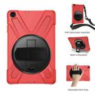 For Samsung Galaxy Tab A 10.1 (2019) T515 / T510 Shockproof Colorful Silicone + PC Protective Case with Holder & Shoulder Strap & Hand Strap(Red) - 3