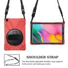 For Samsung Galaxy Tab A 10.1 (2019) T515 / T510 Shockproof Colorful Silicone + PC Protective Case with Holder & Shoulder Strap & Hand Strap(Red) - 6