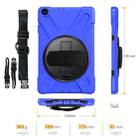 For Samsung Galaxy Tab A 10.1 (2019) T515 / T510 Shockproof Colorful Silicone + PC Protective Case with Holder & Shoulder Strap & Hand Strap(Blue) - 4
