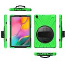 For Samsung Galaxy Tab A 10.1 (2019) T515 / T510 Shockproof Colorful Silicone + PC Protective Case with Holder & Shoulder Strap & Hand Strap(Green) - 2