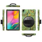 For Samsung Galaxy Tab A 10.1 (2019) T515 / T510 Shockproof Colorful Silicone + PC Protective Case with Holder & Shoulder Strap & Hand Strap(Camouflage) - 2