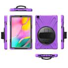 For Samsung Galaxy Tab A 10.1 (2019) T515 / T510 Shockproof Colorful Silicone + PC Protective Case with Holder & Shoulder Strap & Hand Strap(Purple) - 2