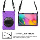 For Samsung Galaxy Tab A 10.1 (2019) T515 / T510 Shockproof Colorful Silicone + PC Protective Case with Holder & Shoulder Strap & Hand Strap(Purple) - 6