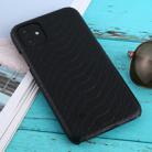 For iPhone 11 Snakeskin Texture Paste Skin PC Protective Case(Black) - 1