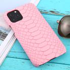 For iPhone 11 Pro Snakeskin Texture Paste Skin PC Protective Case(Pink) - 1