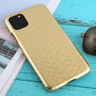 For iPhone 11 Pro Max Snakeskin Texture Paste Skin PC Protective Case(Gold) - 1