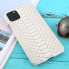 For iPhone 11 Pro Max Snakeskin Texture Paste Skin PC Protective Case(White) - 1
