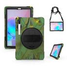 For Samsung Galaxy Tab S6 10.5 inch T860 / T865 Shockproof Colorful Silicone + PC Protective Case with Holder & Shoulder Strap & Hand Strap & Pen Slot(Camouflage) - 1