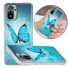 For Xiaomi Redmi Note 10 4G Luminous TPU Protective Case(Butterfly) - 1