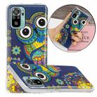 For Xiaomi Redmi Note 10 4G Luminous TPU Protective Case(Blue Owl) - 1