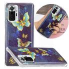 For Xiaomi Redmi Note 10 Pro Luminous TPU Protective Case(Double Butterflies) - 1