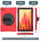 For Samsung Galaxy Tab A7 10.4 2020 T500 / T505 Shockproof Colorful Silicone + PC Protective Case with Holder & Shoulder Strap & Hand Strap & Screen Protector(Red) - 3