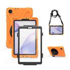 For Samsung Galaxy Tab A 8.4 2020 T307U Shockproof Colorful Silicone + PC Protective Case with Holder & Shoulder Strap & Hand Strap & Screen Protector(Orange) - 1