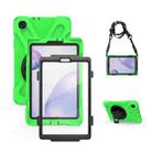 For Samsung Galaxy Tab A 8.4 2020 T307U Shockproof Colorful Silicone + PC Protective Case with Holder & Shoulder Strap & Hand Strap & Screen Protector(Green) - 1