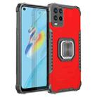For OPPO A54 4G Fierce Warrior Series Armor All-inclusive Shockproof Aluminum Alloy + TPU Protective Case with Ring Holder(Red) - 1