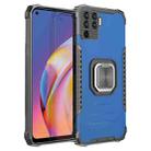 For OPPO A94 4G / Reno5 Lite / F19 Pro / Reno5 F Fierce Warrior Series Armor All-inclusive Shockproof Aluminum Alloy + TPU Protective Case with Ring Holder(Blue) - 1