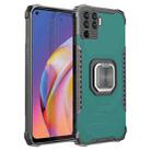 For OPPO A94 4G / Reno5 Lite / F19 Pro / Reno5 F Fierce Warrior Series Armor All-inclusive Shockproof Aluminum Alloy + TPU Protective Case with Ring Holder(Green) - 1