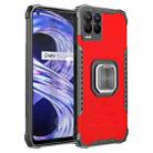 For OPPO Realme 8 Pro Fierce Warrior Series Armor All-inclusive Shockproof Aluminum Alloy + TPU Protective Case with Ring Holder(Red) - 1