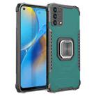 For OPPO A74 4G Fierce Warrior Series Armor All-inclusive Shockproof Aluminum Alloy + TPU Protective Case with Ring Holder(Green) - 1