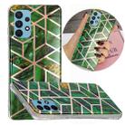 For Samsung Galaxy A32 4G Electroplating TPU Protective Case(Green Rhombus) - 1