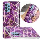 For Samsung Galaxy A32 4G Electroplating TPU Protective Case(Purple Rhombus) - 1