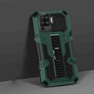 For OPPO A94 4G Vanguard Warrior All Inclusive Double-color Shockproof TPU + PC Protective Case with Holder(Graphite Green) - 1