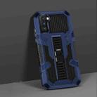 For Samsung Galaxy S21 FE Vanguard Warrior All Inclusive Double-color Shockproof TPU + PC Protective Case with Holder(Blue) - 1