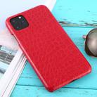 For iPhone 11 Pro Max Shockproof Crocodile Texture Protective Case(Red) - 1