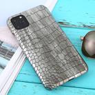 For iPhone 11 Pro Max Shockproof Crocodile Texture Protective Case(Silver) - 1