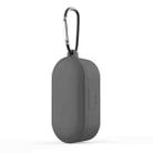 Pure Color Silicone Earphone Protective Case for QCY T1S / QS2, with Hanging Buckle(Fog Gray) - 1