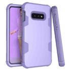 For Samsung Galaxy S10e Contrast Color Silicone + PC Shockproof Case(Purple) - 1