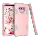 For Samsung Galaxy Note9 Contrast Color Silicone + PC Shockproof Case(Rose Gold+Grey) - 1