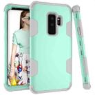 For Samsung Galaxy S9 PLus Contrast Color Silicone + PC Shockproof Case(Mint Green+Grey) - 1
