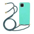 For Samsung Galaxy A12 Wheat Straw Material + TPU Protective Case with Lanyard(Green) - 1