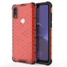 For Alcatel 1V (2020) Shockproof Honeycomb PC + TPU Case(Red) - 1