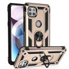 For Motorola Moto One 5G Ace Shockproof TPU + PC Protective Case with 360 Degree Rotating Holder(Gold) - 1