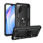 For Xiaomi Redmi Note 9 4G / 9T / 9 Power Shockproof TPU + PC Protective Case with 360 Degree Rotating Holder(Black) - 1