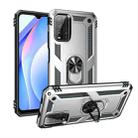 For Xiaomi Redmi Note 9 4G / 9T / 9 Power Shockproof TPU + PC Protective Case with 360 Degree Rotating Holder(Silver) - 1