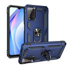 For Xiaomi Redmi Note 9 4G / 9T / 9 Power Shockproof TPU + PC Protective Case with 360 Degree Rotating Holder(Blue) - 1