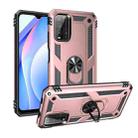 For Xiaomi Redmi Note 9 4G / 9T / 9 Power Shockproof TPU + PC Protective Case with 360 Degree Rotating Holder(Rose Gold) - 1