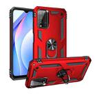 For Xiaomi Redmi Note 9 4G / 9T / 9 Power Shockproof TPU + PC Protective Case with 360 Degree Rotating Holder(Red) - 1