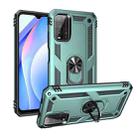 For Xiaomi Redmi Note 9 4G / 9T / 9 Power Shockproof TPU + PC Protective Case with 360 Degree Rotating Holder(Green) - 1