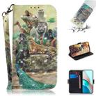 For Xiaomi Redmi Note 9T / 9 5G 3D Painted Pattern Magnetic Attraction Horizontal Flip Leather Case with Holder & Card Slot & Wallet & Lanyard(Zoo) - 1