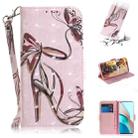 For Xiaomi Redmi Note 9T / 9 5G 3D Painted Pattern Magnetic Attraction Horizontal Flip Leather Case with Holder & Card Slot & Wallet & Lanyard(Butterfly High Heels) - 1