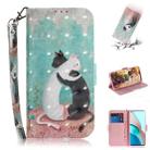 For Xiaomi Redmi Note 9T / 9 5G 3D Painted Pattern Magnetic Attraction Horizontal Flip Leather Case with Holder & Card Slot & Wallet & Lanyard(Black White Cat) - 1