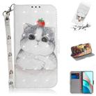 For Xiaomi Redmi Note 9T / 9 5G 3D Painted Pattern Magnetic Attraction Horizontal Flip Leather Case with Holder & Card Slot & Wallet & Lanyard(Cute Cat) - 1